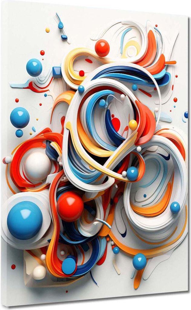 Leinwandbild Wandbild Kunstdruck XXL Wanddeko Beautiful Colour White: 60x80x4cm