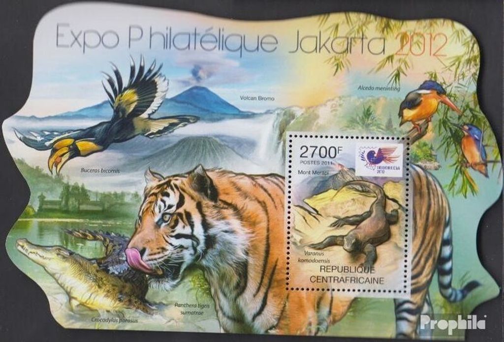 Briefmarken Zentralafrikanische Republik 2011 Mi Block752 (kompl.Ausg.) postfrisch Tiere