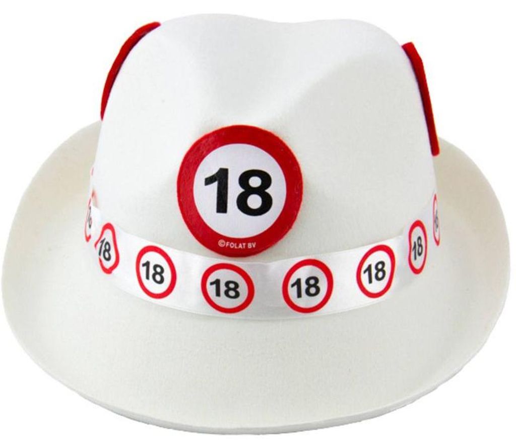 18. Geburtstag Verkehrsschild Hut Produktbild 