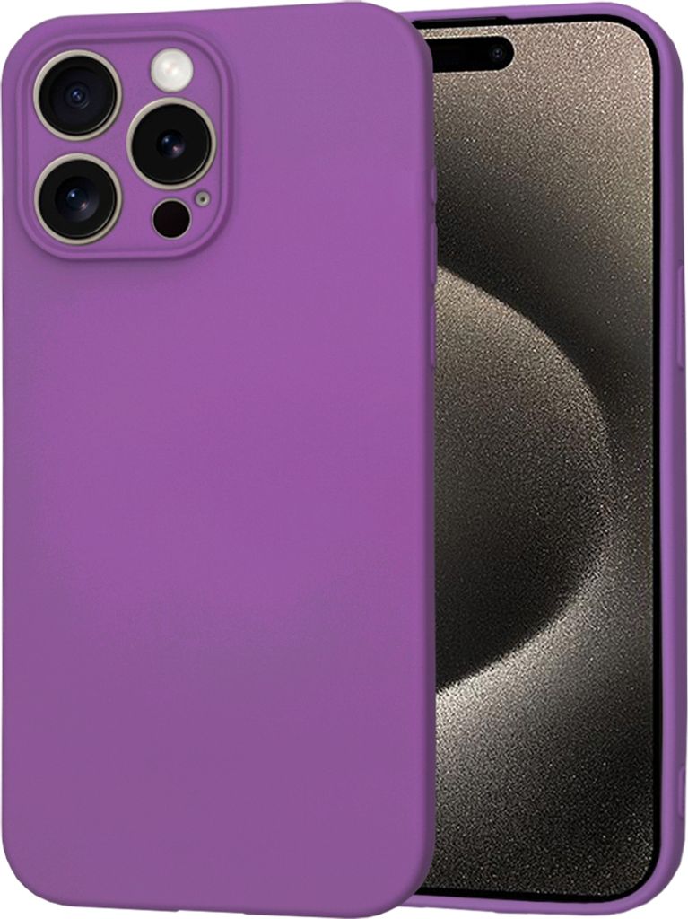 Techsuit Soft Flex Back Cover Hülle für Apple iPhone 15 Pro Max - Lila