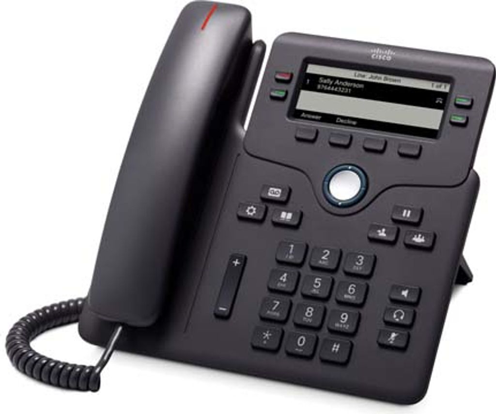 Cisco 6851 IP-Telefon Schwarz 4-Zeilen-Wi-Fi-Display 3,5" Gigabit Ethernet PoE