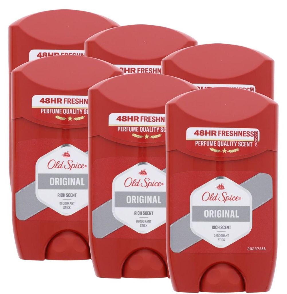 6 x Old Spice Original Deostick für Männer jeweils 50ml 48H
