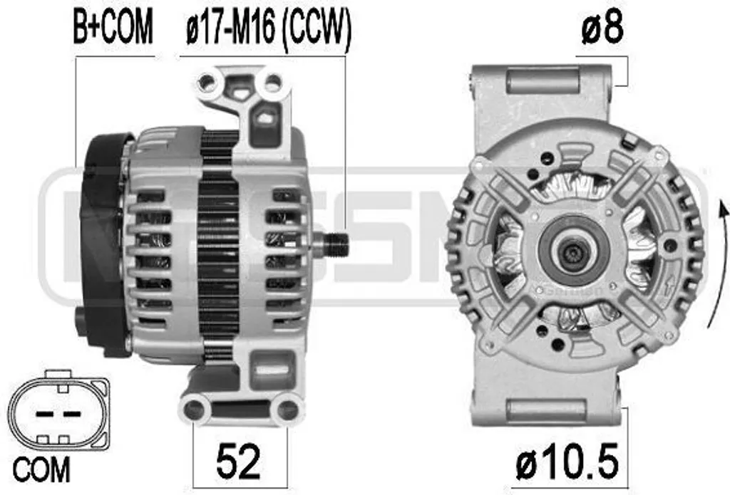 Alternateur 150A compatible Volvo XC60 V70 S80 6G9N-10300-LA ERA