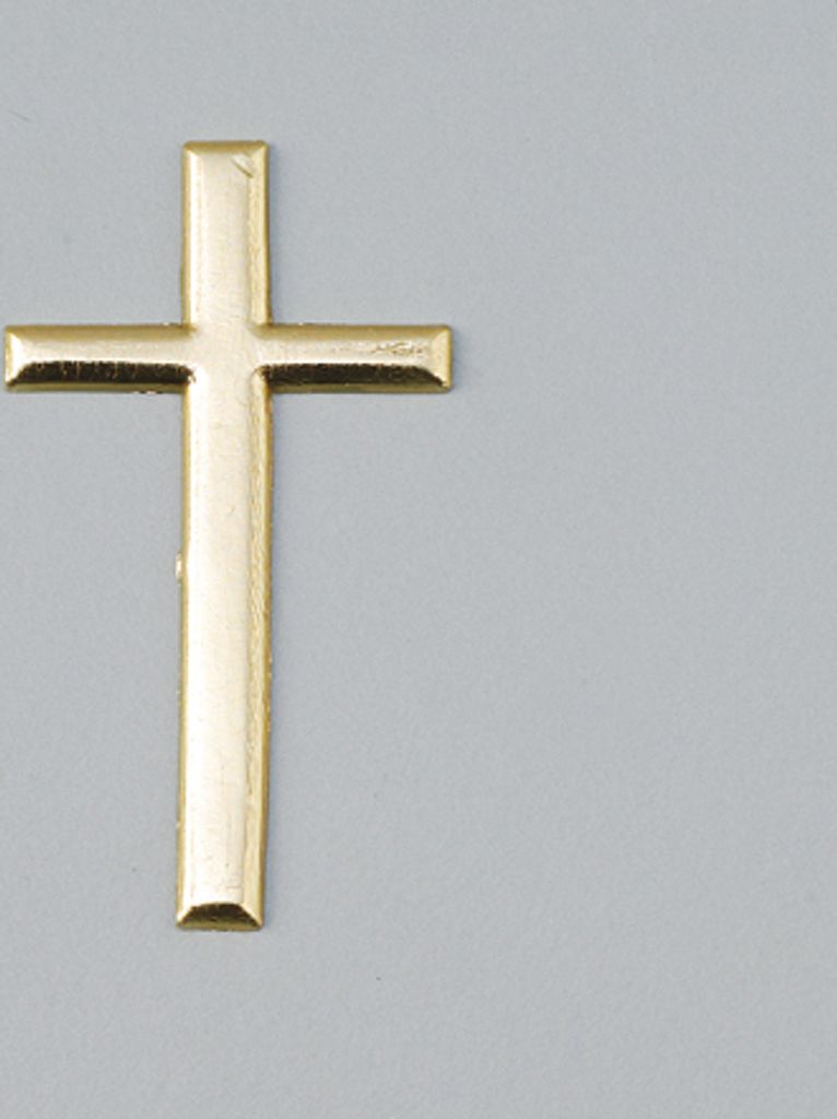 Wachsdekor, Kreuz, gold glänzend, 1 Stk. Produktbild 