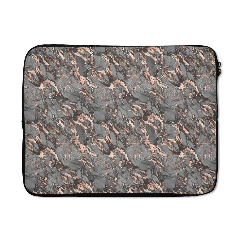 MuchoWow Laptop Hülle 15 Zoll Marmor - Roségold - Steine Laptoptasche - Laptoptasche - Sleeve - Rundum-Schutz