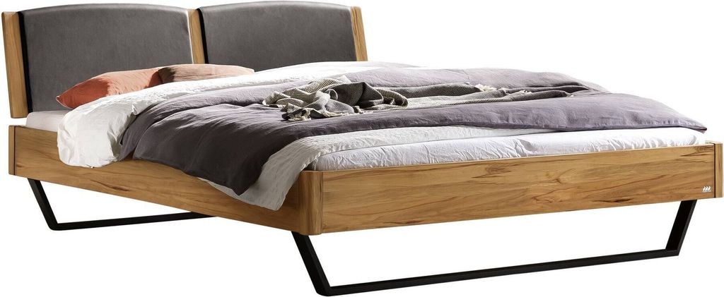 Hasena Lounge Marola Bettgestell Massivholz Kopfteil gepolstert
