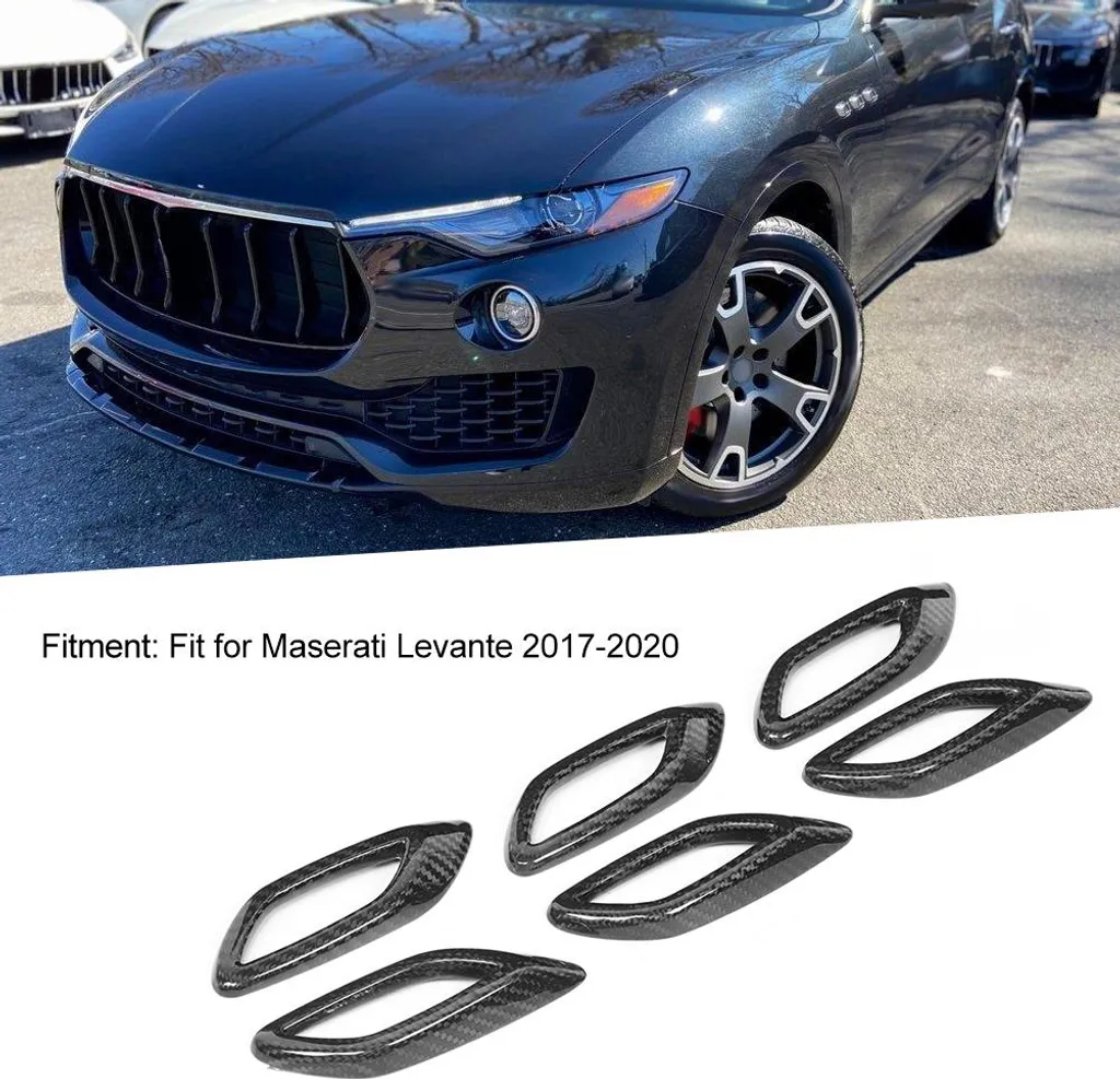Insert d'Aile Carbone Sec Maserati Levante 2017-2020 Finition Brillante