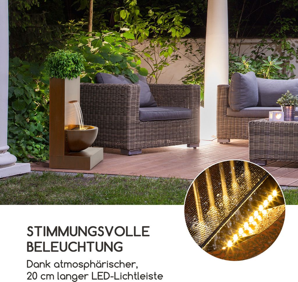 Blumfeldt Windflower Gartenbrunnen, Leistung: 11 Watt, Produktbild 6