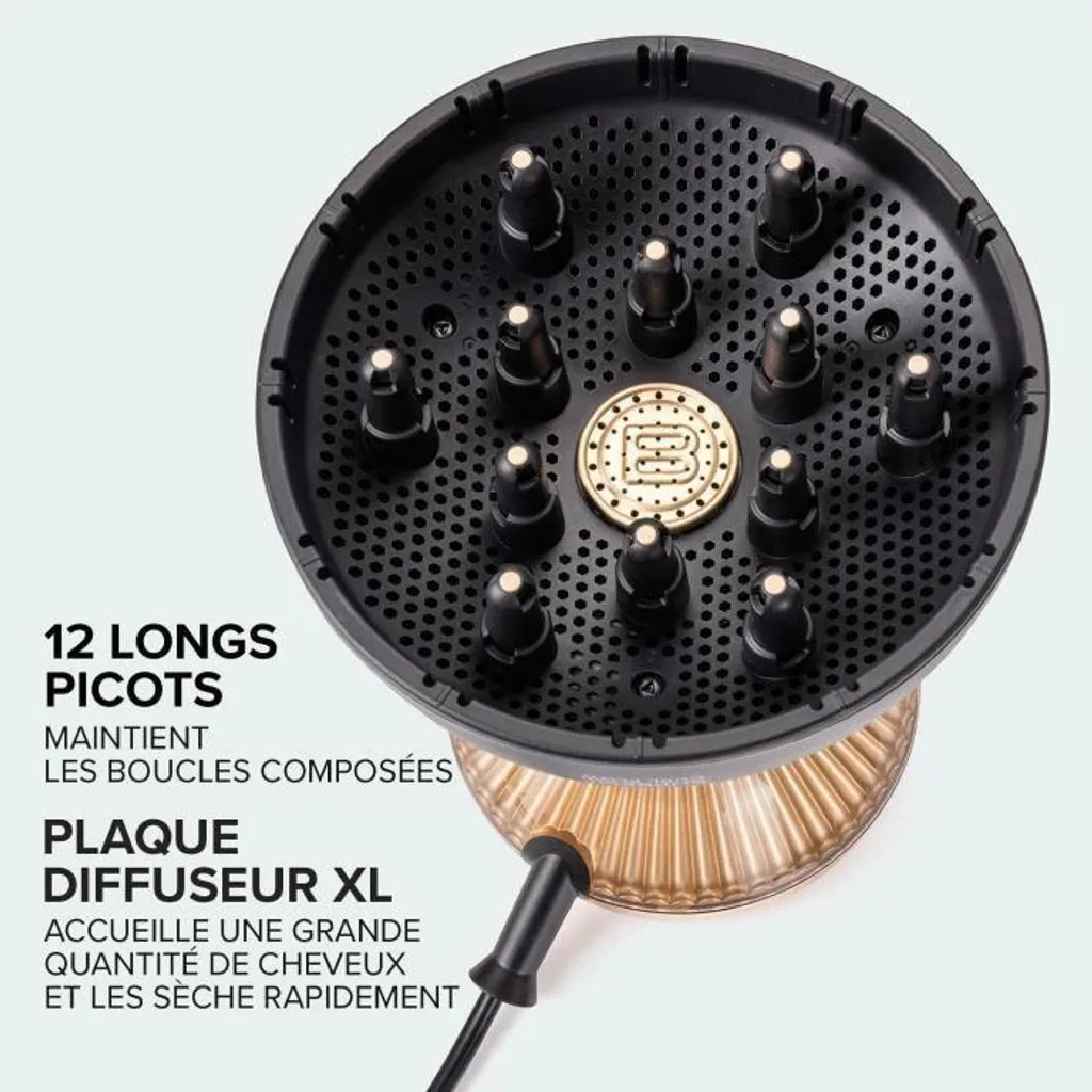 Sèche-cheveux Diffon Supreme idéal pour sublimer les cheveux frisés