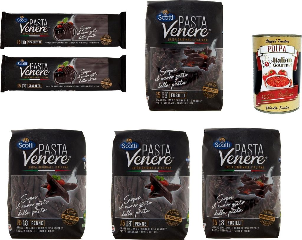 Riso Scotti Pasta Venere Testpaket Spaghetti - Fusilli - Produktbild 