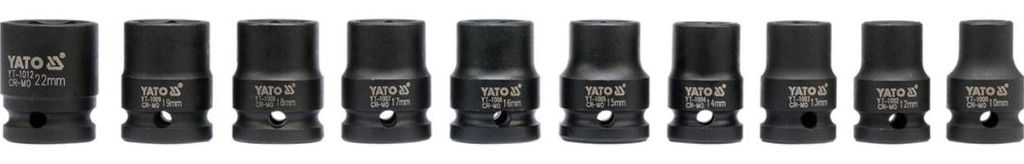 Yato YT-1025, 1/2", juego de 10 piezas Imagen del producto 