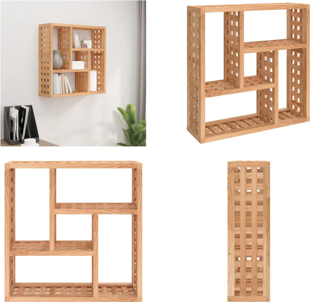 Trasforma le Pareti: Mensola Noce Massiccio vidaXL 49x15x49 cm