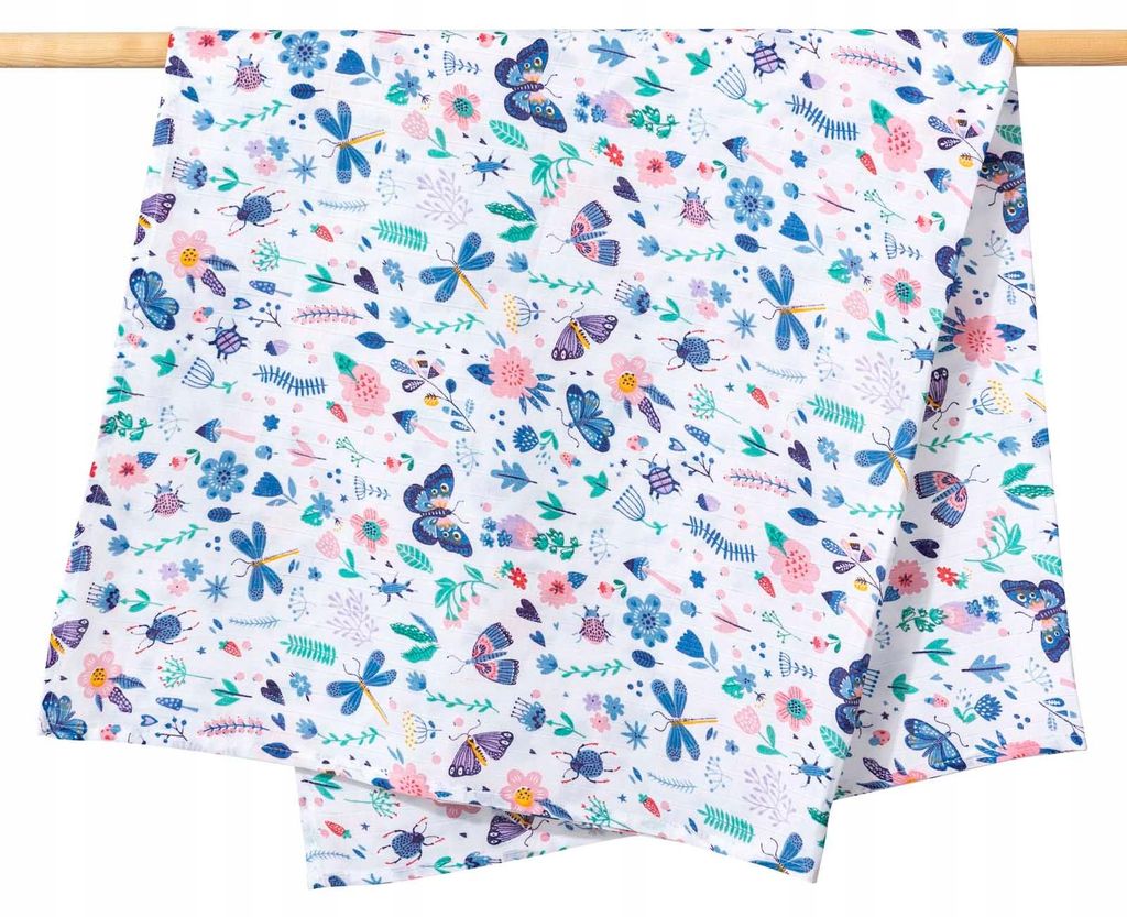 Jukki mušelínová plena 120x120 cm – zavinovačka a osuška, Obrázek produktu 
