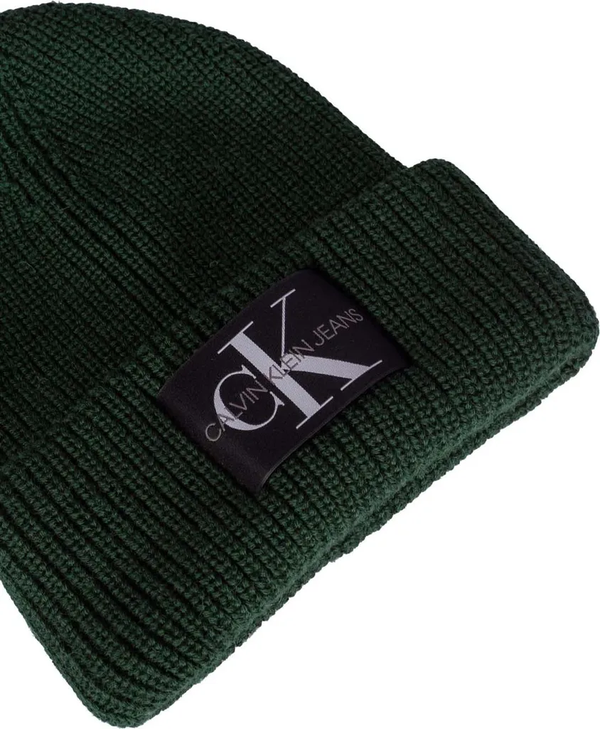Bonnet en maille pour homme Calvin Klein Jeans noir en taille unique extensible