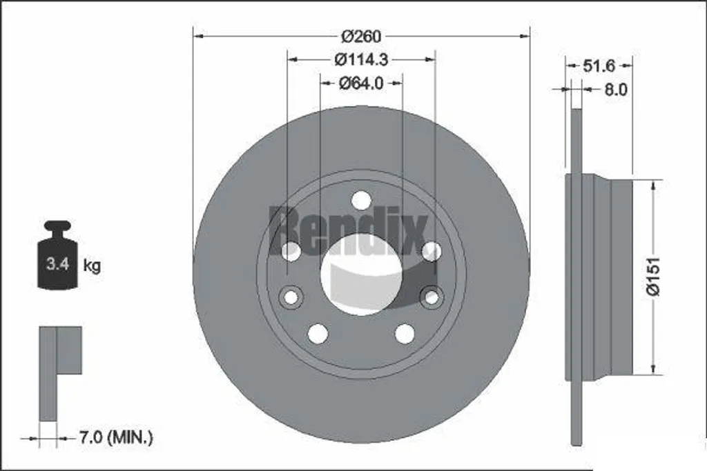 Disque de frein BENDIX BDS2290 OE 4320600Q1A pour Juke et Captur