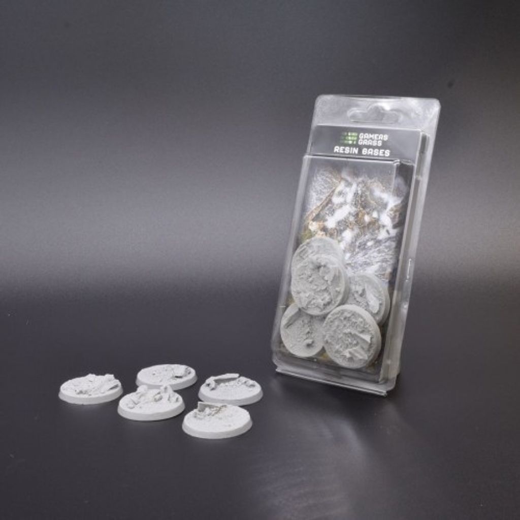 Gamers Grass - Rocky Fields Bases 5 Stk. - Resin Bases, Rund 40mm