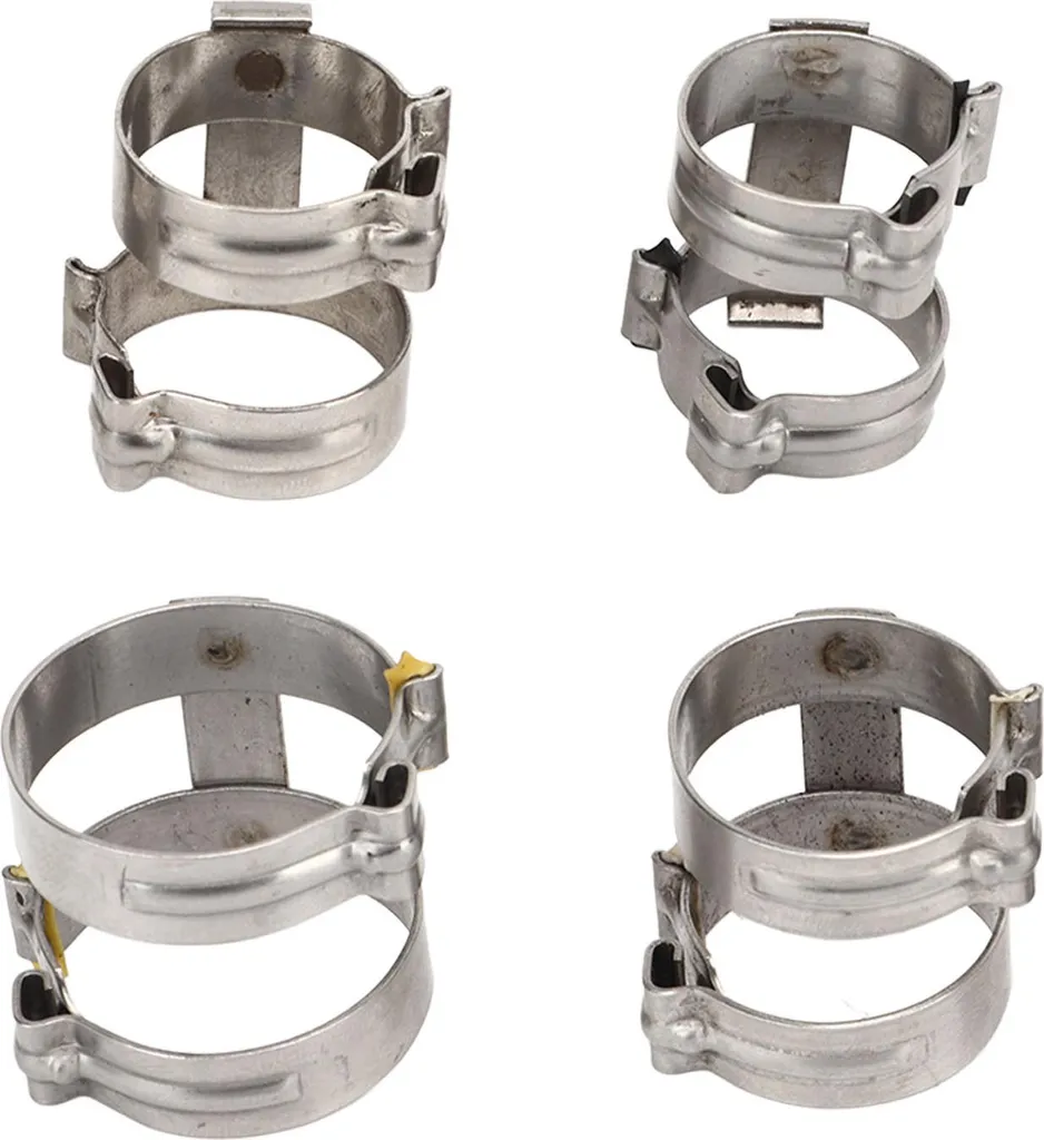 4 fascette stringitubo per aria condizionata, acciaio inox, raccordo per tubo AC, anelli di serraggio, raccordo a compressione per tubo R134 G6 G8 G10 G12