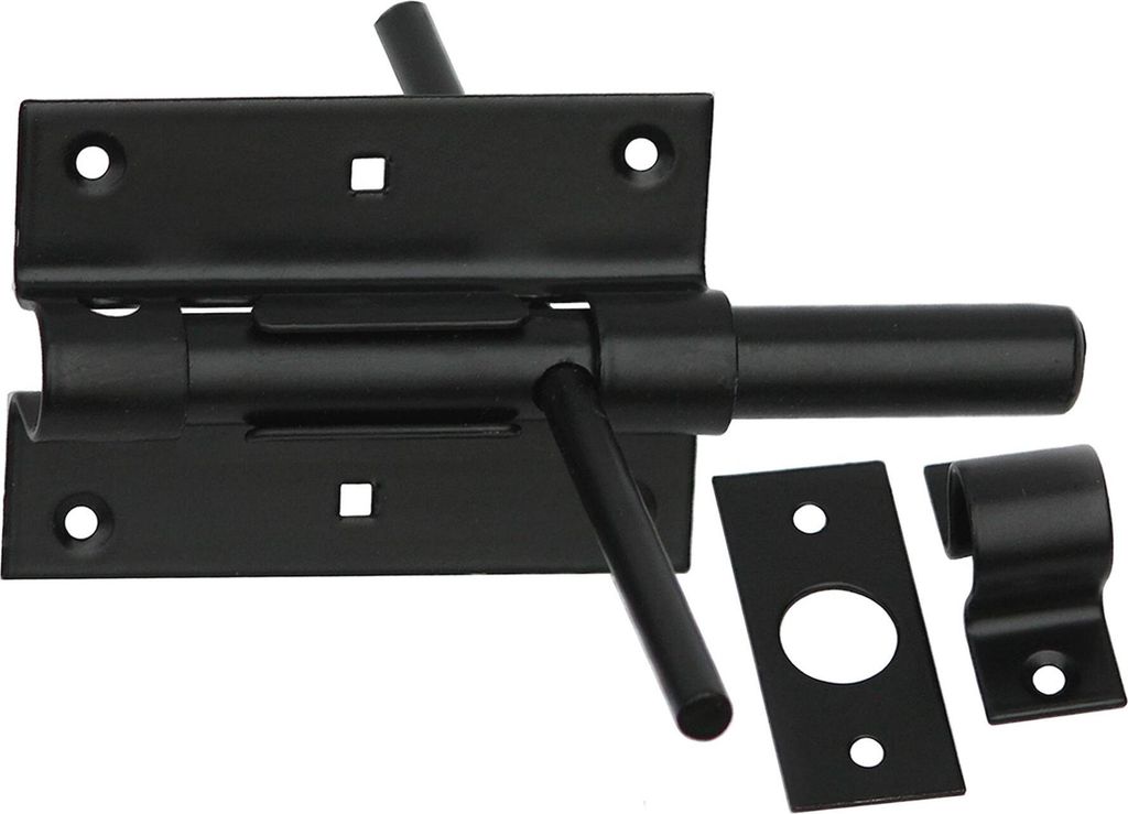 Bolzenriegel Türriegel Torriegel Schlossriegel 100 /16 beidseitig Schwarz Pulver
