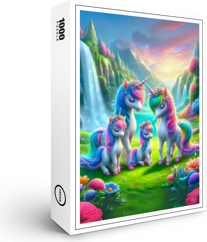 raxxa Premium-Puzzle "Einhornidylle im Abendlicht", 1000 Teile