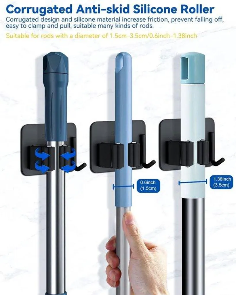 4 Supports Muraux pour Brouettes en Acier Inox - Lot de Fixations Robustes