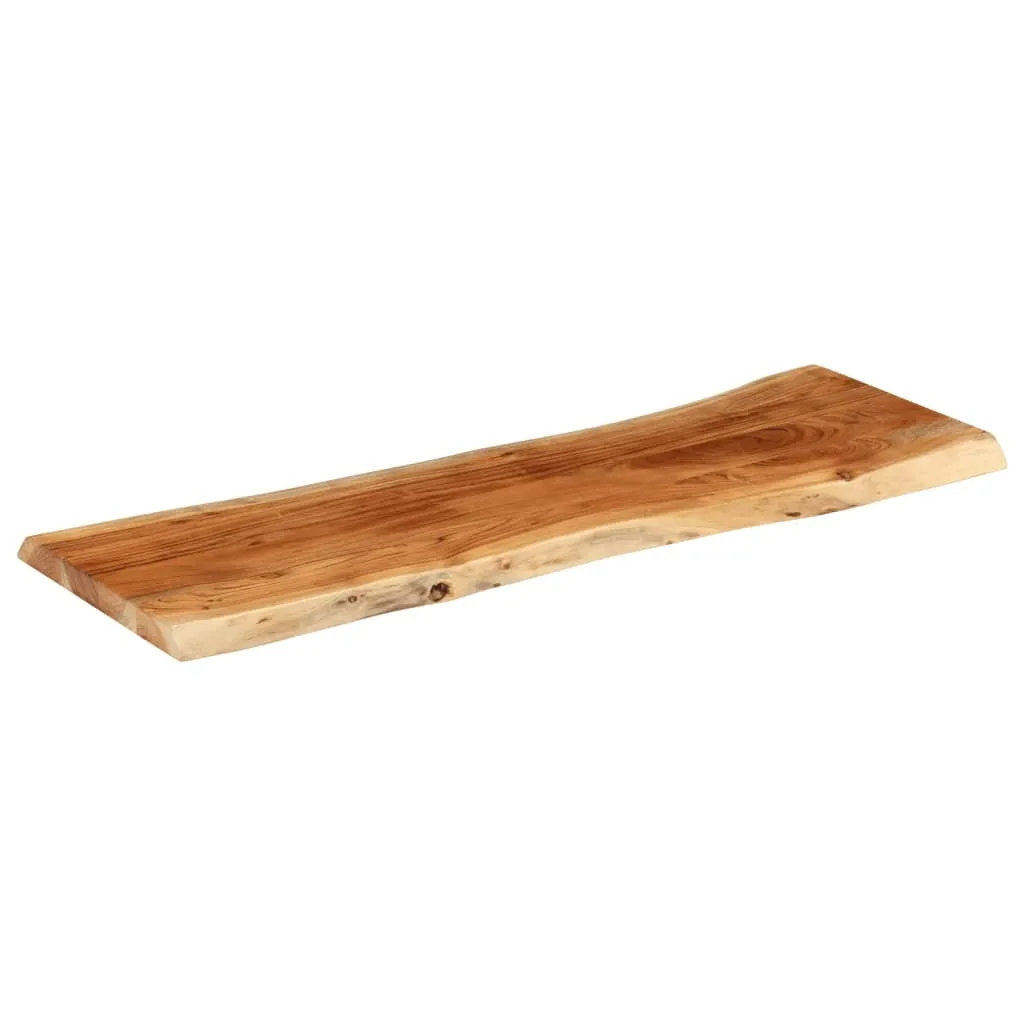 Tavola Legno Acacia 120x40 SYFAX Spessa 3,8 cm Bordi Naturali Vivi