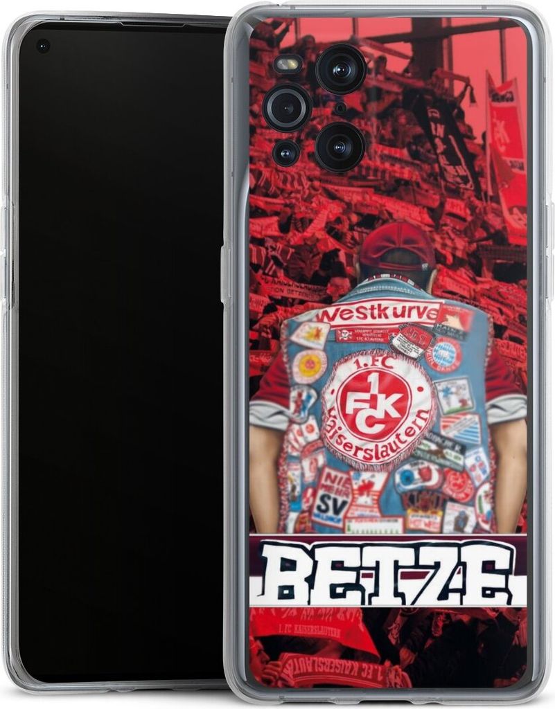 DeinDesign Handyhülle für Oppo Find X3 Pro Silikon Hülle Case Smartphone Schutzhülle 1. FC Kaiserslautern 1. FCK Offizielles Lizenzprodukt