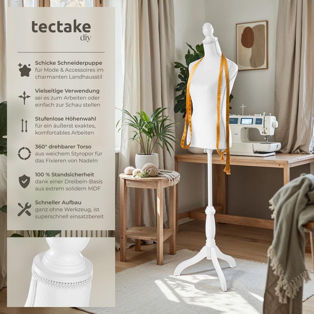 Schneiderpuppe / Torso Weiblich – Schaufensterpup Produktbild-Vorschau 2