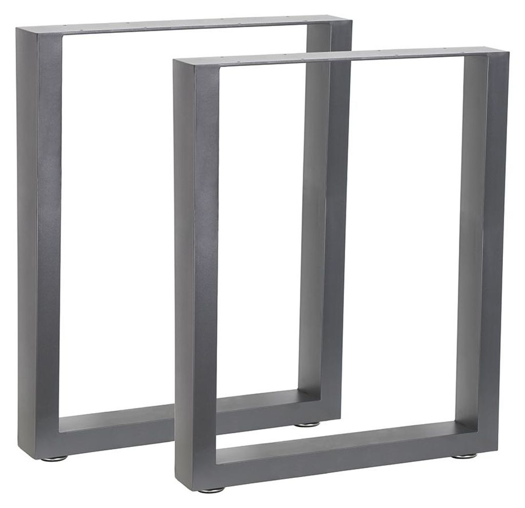Piètement de table 60x72 cm Pieds de meuble gris Pieds de Image du produit 