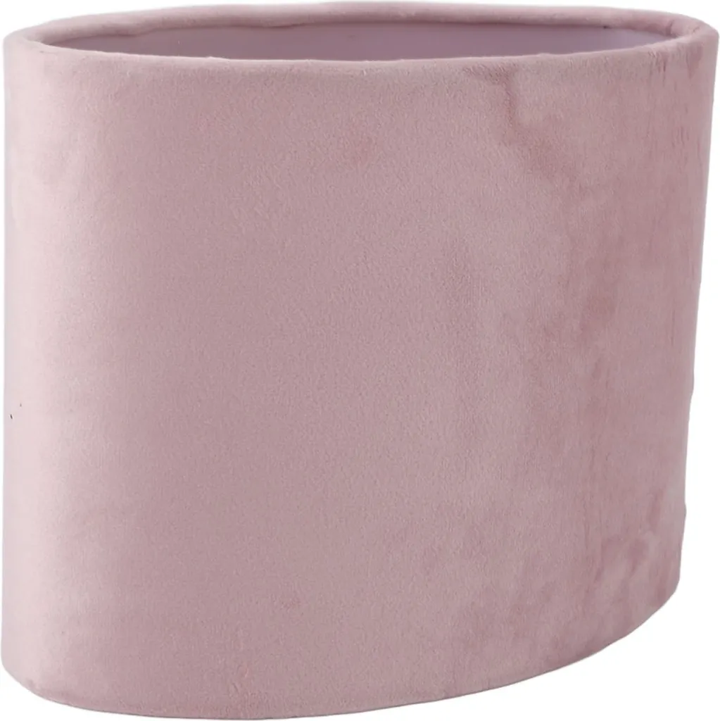 Abat-jour ovale en tissu violet compatible E27 E14 - Finition textile - 4