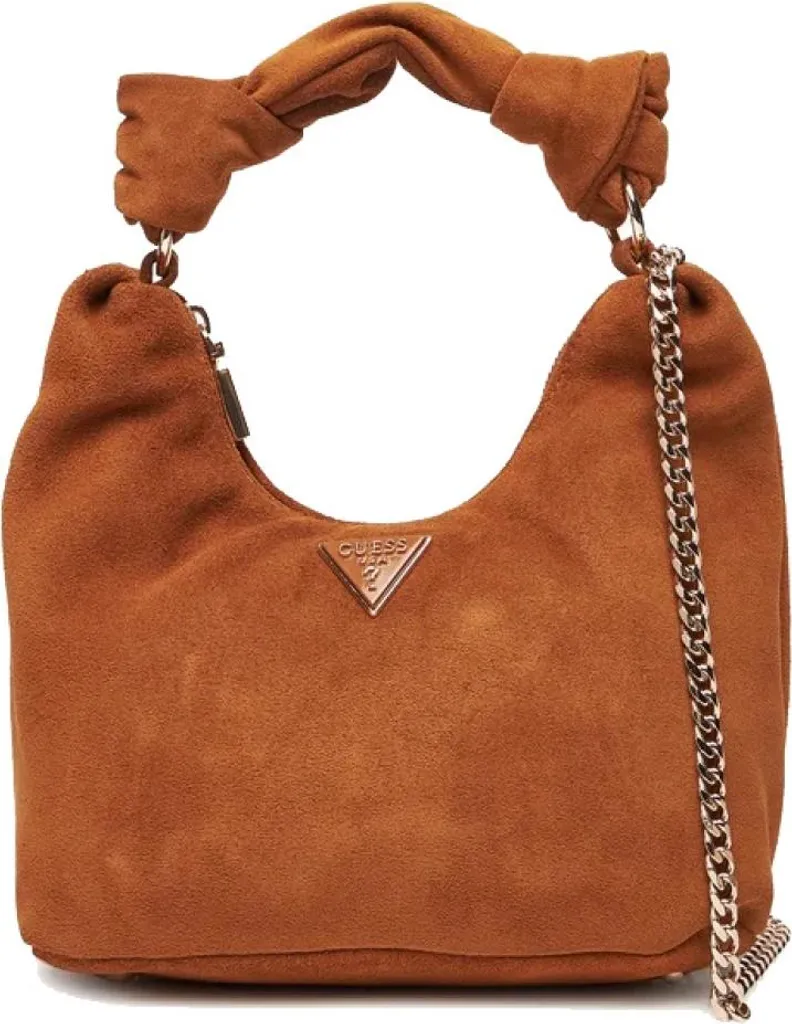 Grand Sac Guess Hobo Marron pour le Travail et les Sorties Chic