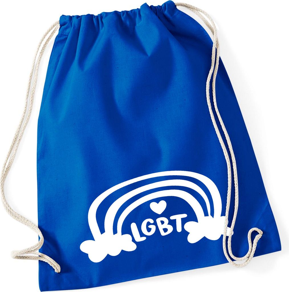 Huuraa Turnbeutel LGBT Regenbogen Herz 12 Liter Bright Produktbild 