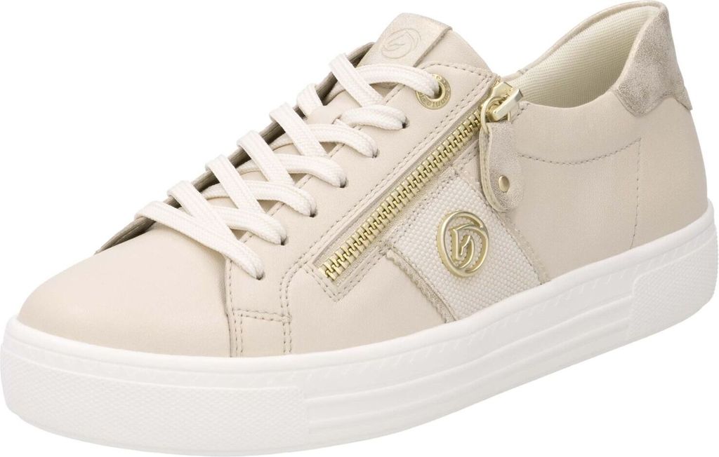 Remonte Schnürhalbschuhe in beige, Gr. 38