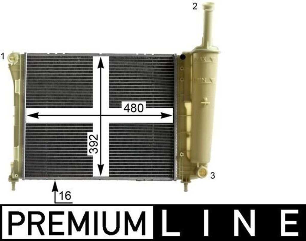 MAHLE CR 2005 000P Kühler Wasserkühler Motorkühler für FIAT Panda Schrägheck (312, 319)