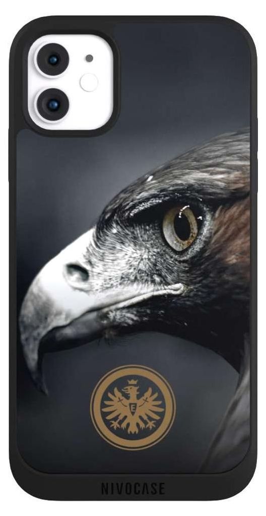 NIVOCASE Handyhülle für Apple iPhone 11 Hülle NIVOpure Case Schwarz Adler Eintracht Frankfurt Offizielles Lizenzprodukt