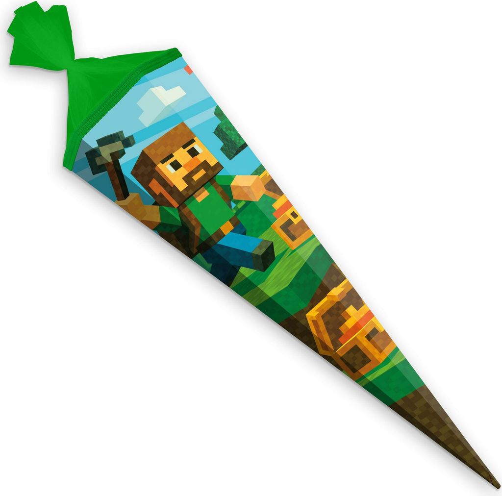 itenga Schultüte 85cm eckig Blockgame PIXEL Zuckertüte Produktbild 