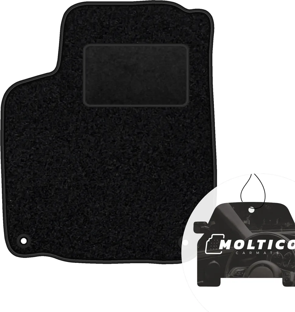 moto-MOLTICO tappetino conducente auto velours lato conducente tappetini auto nero tappetino conducente 1 pezzo adatto per VW Bora Golf IV 1997-2005