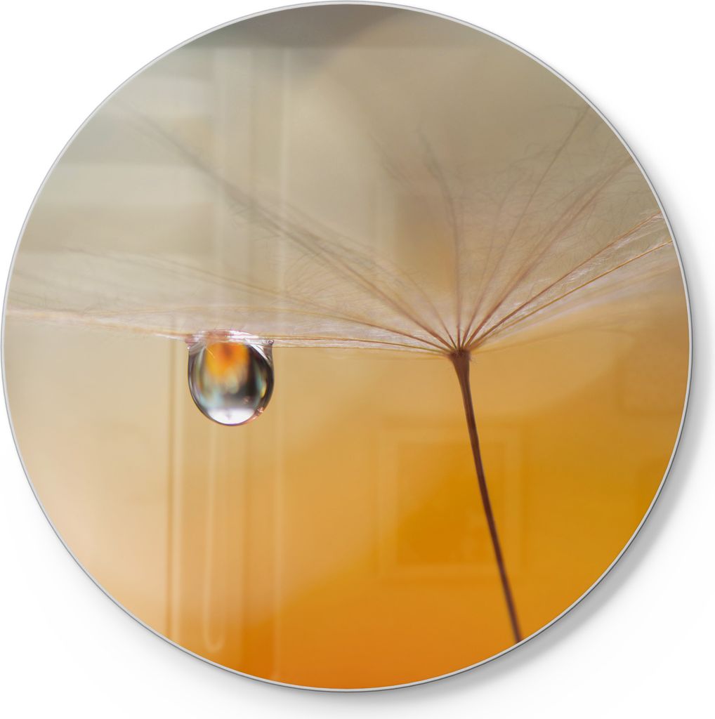 DEQORI Schneidebrett Glas Ø 30 cm 'Träne des Morgens' Schneideplatte Servierplatte groß