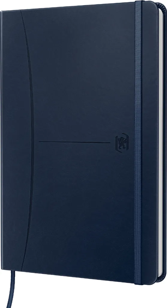 Carnet Oxford Signature A5 Papier 90g Quadrillé Bleu avec Fermeture Élastique