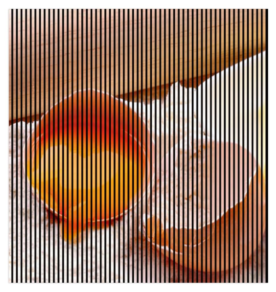 Akustikpaneele mit Digitaldruck Backen01 19 x 2253 x 2400 mm Ei Nudelholz Mehl MDF PET-Fasern Wandpaneele Beige Weiß Orange 4 Einzelplatten