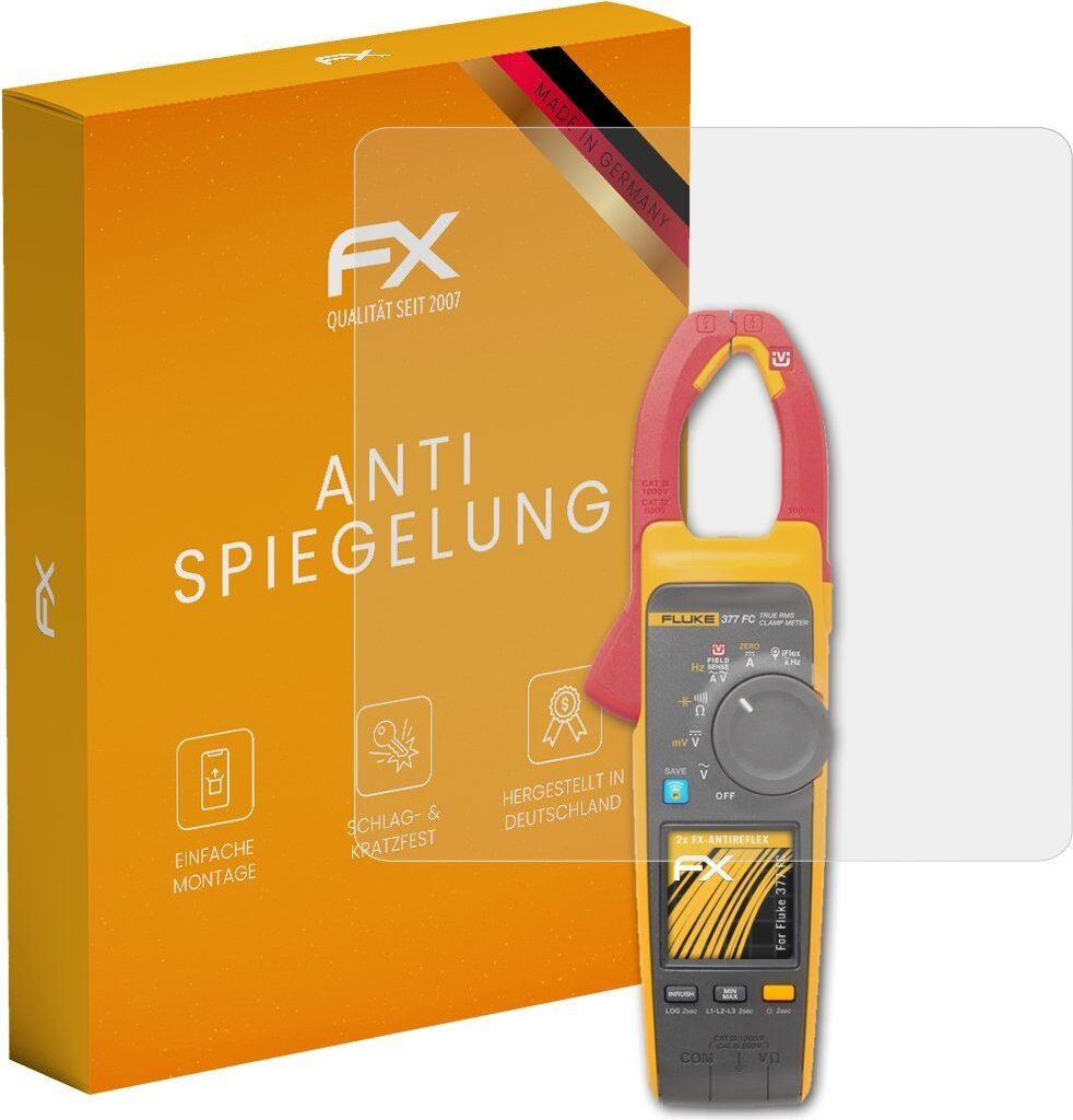atFoliX FX-Antireflex 2x Schutzfolie kompatibel mit Fluke 377 FC Displayfolie