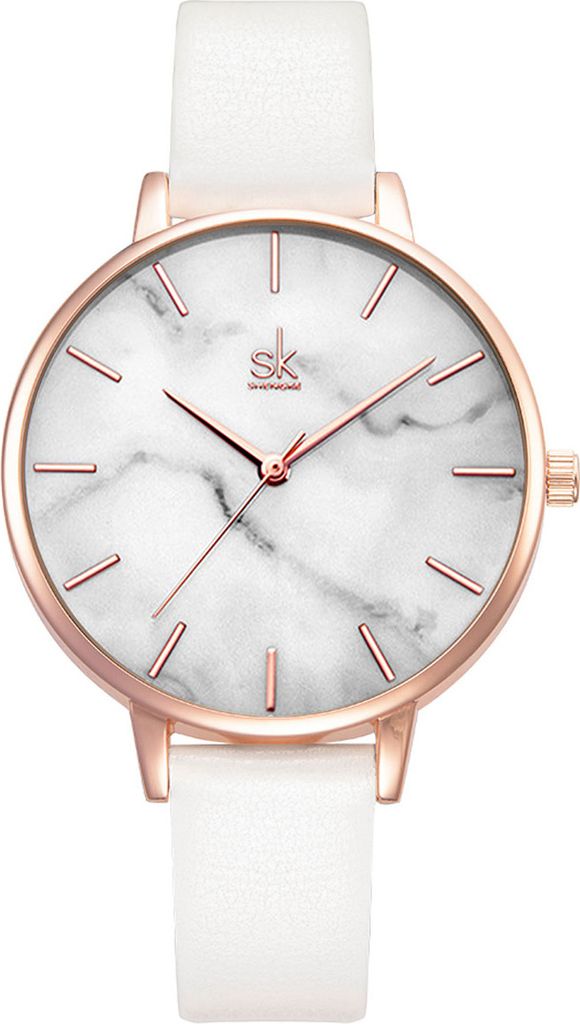 A close-up studio shot of a women's wristwatch.