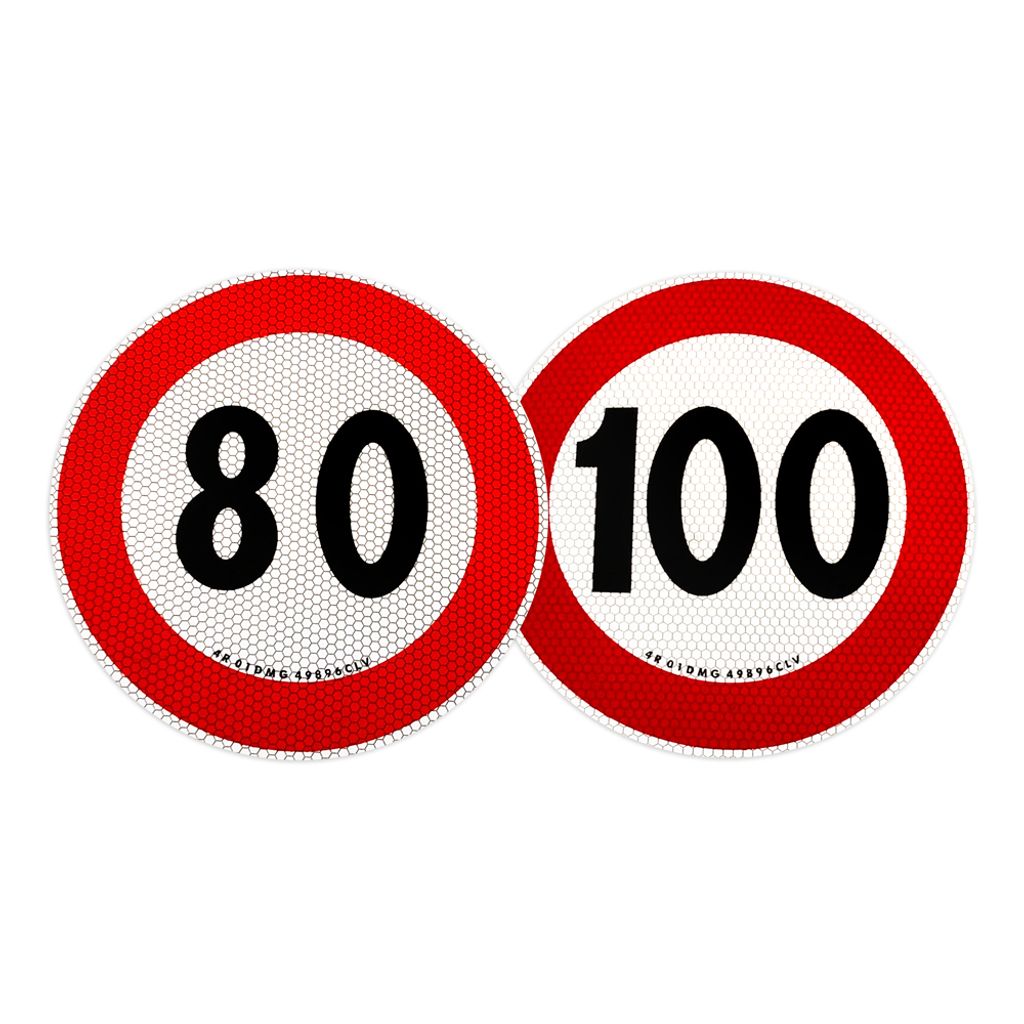Kennzeichnung Geschwindigkeitsbegrenzung 80 und 100 km/h Produktbild 