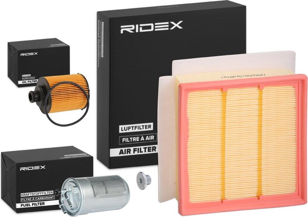 RIDEX Filterset Inspektionspaket Filtersatz für OPEL Corsa D Schrägheck (S07) Corsa C Schrägheck (X01) für VAUXHALL Corsa Mk III (D) Schräghec...