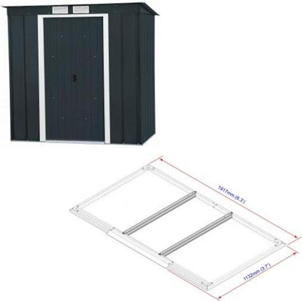 DURAMAX Pent Roof Eco Garden house 2,5 m² + profili a Immagine del prodotto 
