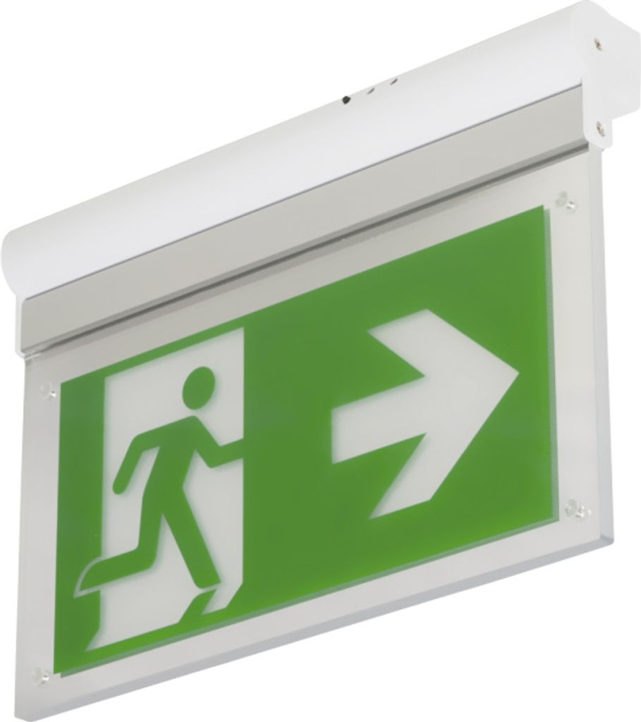 LED-Notleuchte L-LUX Standard ECO, Wand-/Deckenmontage, Betriebsdauer 3 Stunden