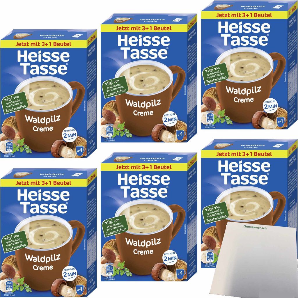 Heisse Tasse Waldpilz Creme Suppe 6er Pack (6x 4 Beutel a Produktbild 