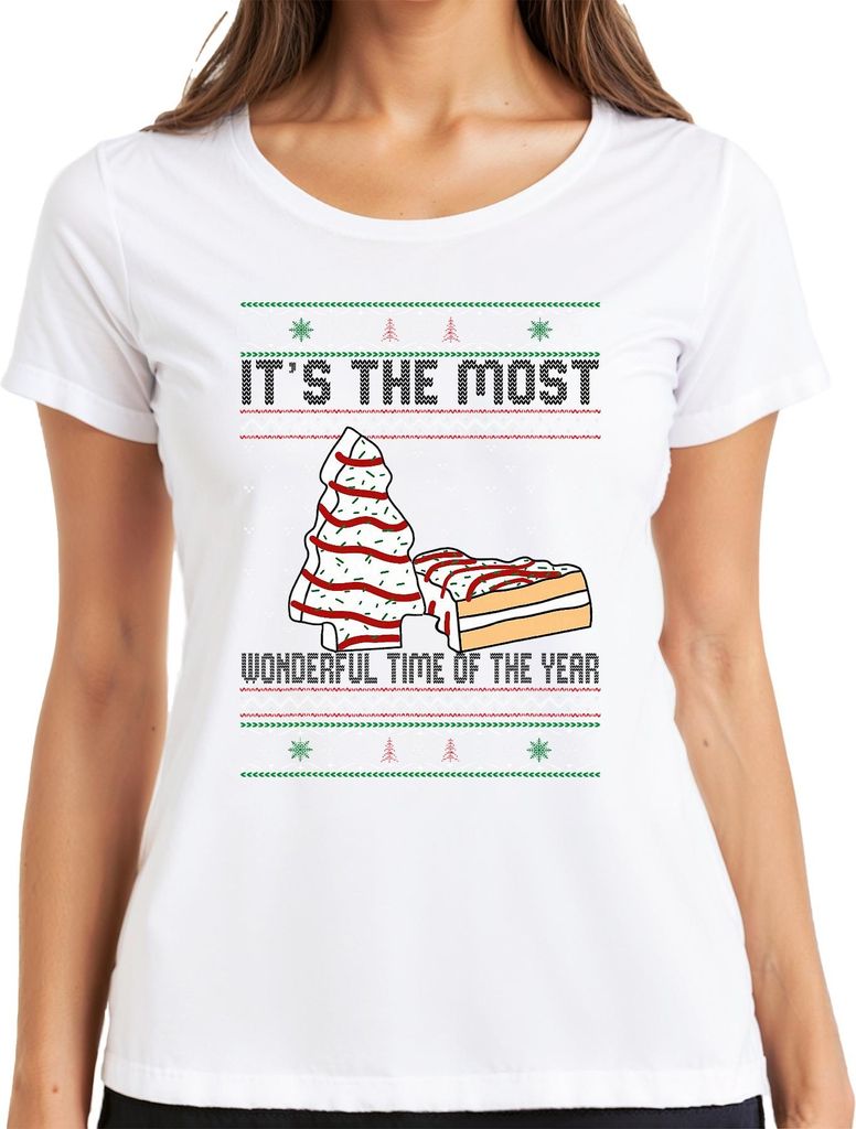 It's the Most Wonderful Christmas Cookie Tree Sprinkles Geschenk Damen T-Shirt, Weiß, M