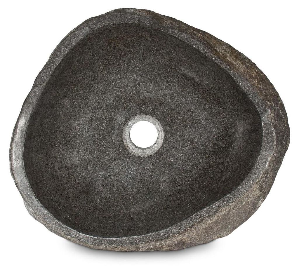 Top Serie Flussstein Handwaschbecken Naturstein Waschschale Produktbild 