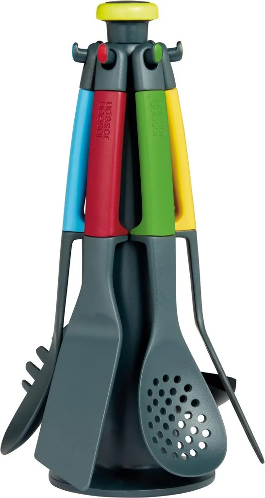 Set de 6 ustensiles de cuisine avec support rotatif et manches Elevate