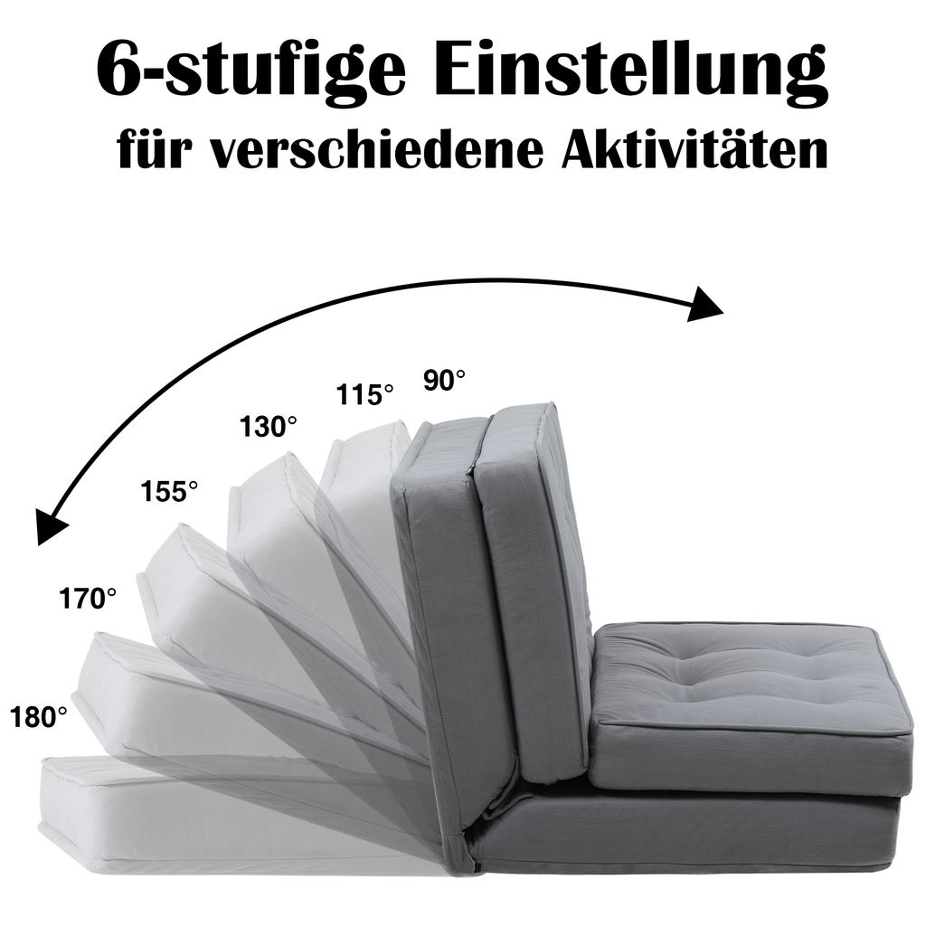 COMHOMA Relaxsessel Bodensofa Klappbar Bodensessel mit Produktbild 2